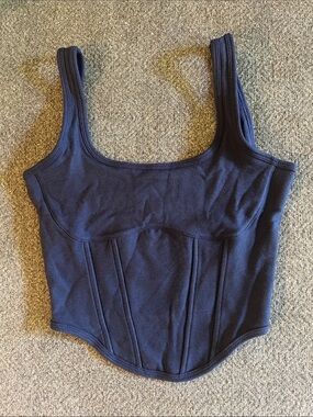 PINK Victoria's Secret Navy Blue Structured Tank Top